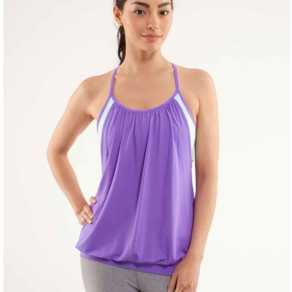 Lululemon No Limits Tank Power Purple/Aquamarine 4
